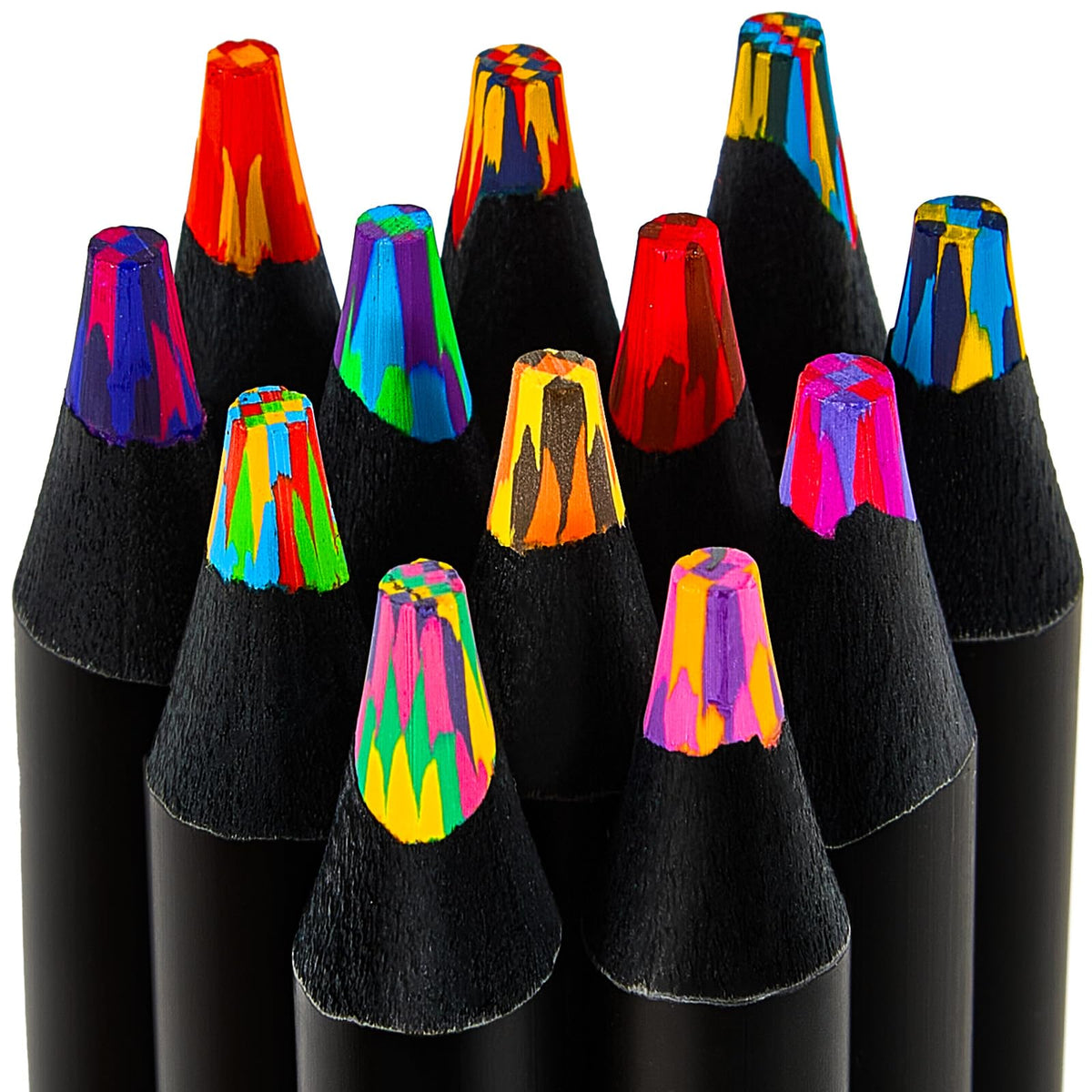 FUAOIS rainbow pencils 12-pack for classroom coloring and learning.