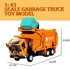 FUBARBAR detailed cab on the garbage truck toy for realistic appearance