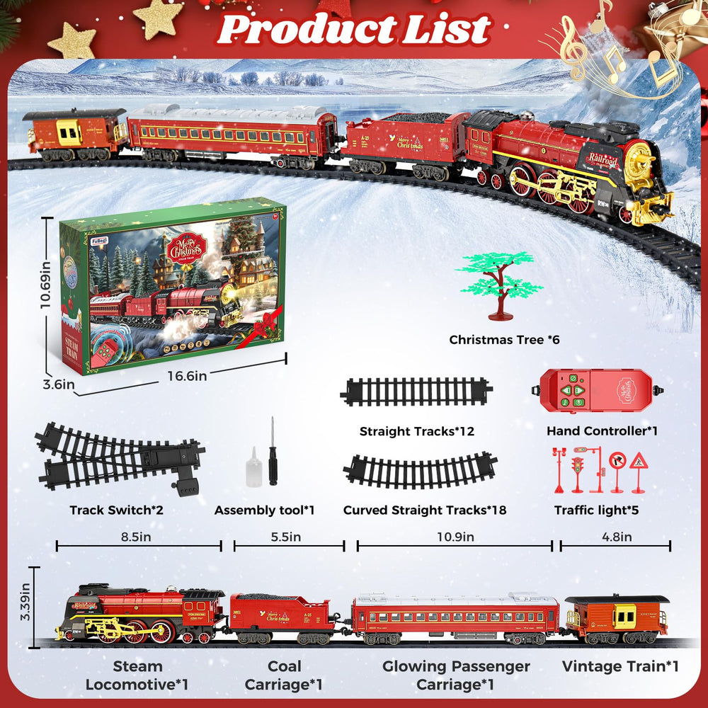 FuBegi Christmas Train remote control lets kids steer speed and direction