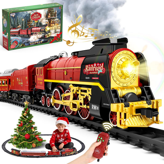 FuBegi Christmas Train steam locomotive for durable, festive action for kids
