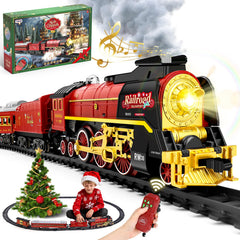 FuBegi Christmas Train steam locomotive for durable, festive action for kids
