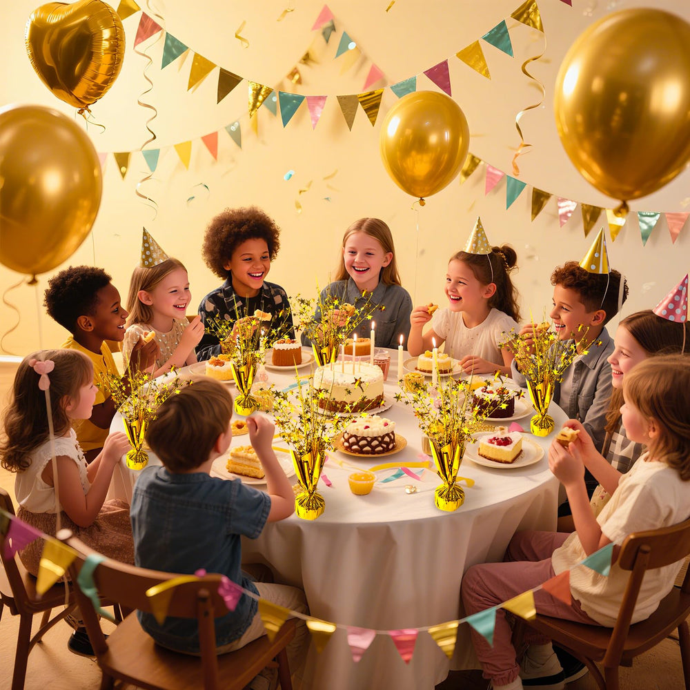FUBININA metallic bristles star centerpiece catching light for party ambiance