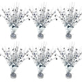 FUBININA star centerpieces silver 6-pack add festive shimmer to any table at birthdays and holidays.