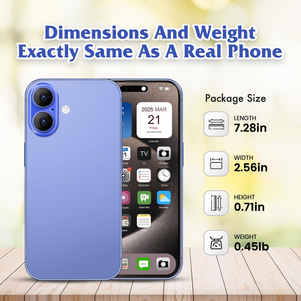 FufoneUS dummy phone blue rainbow back mirrors real device for showcases