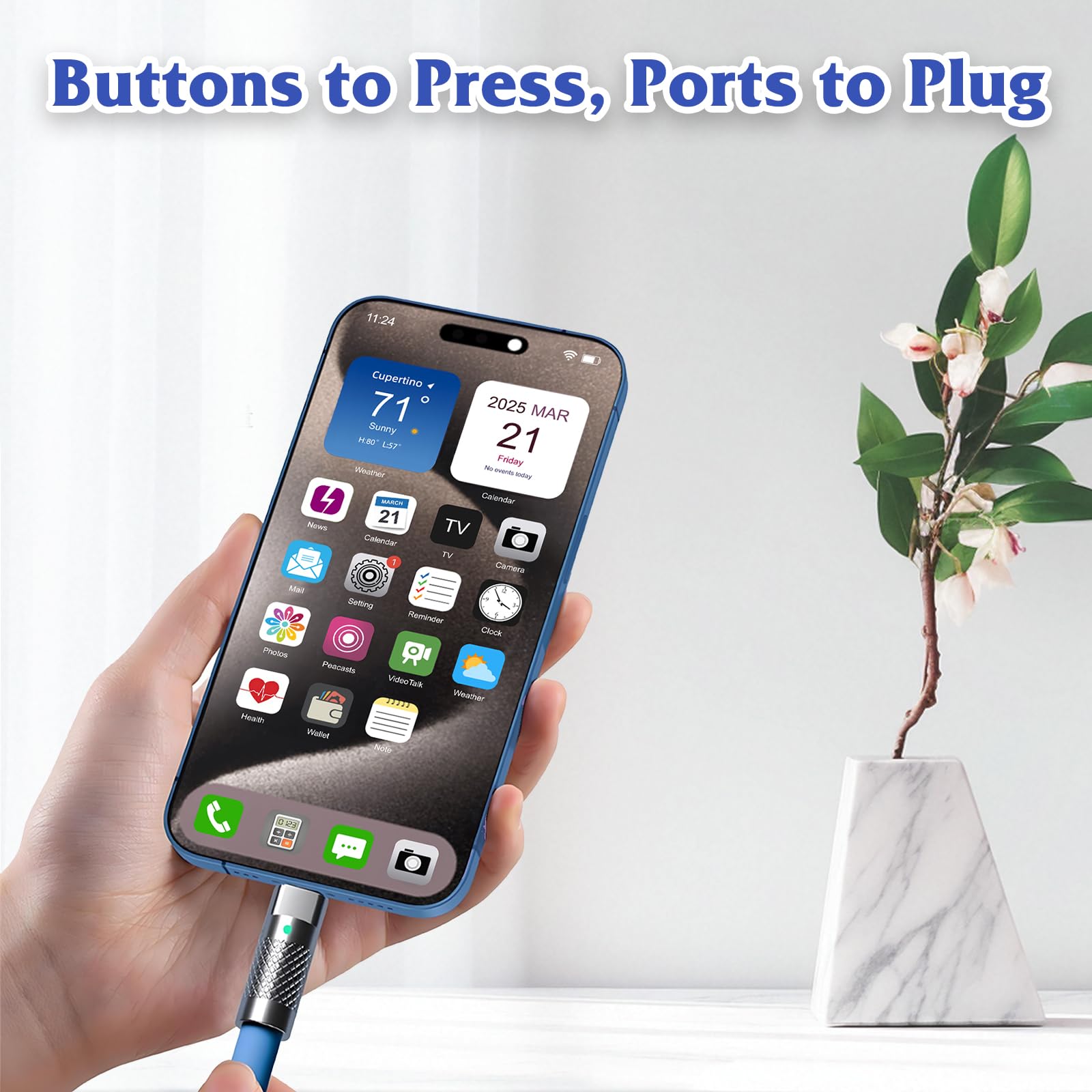 FufoneUS dummy phone blue rainbow kids play ideal for pretend games