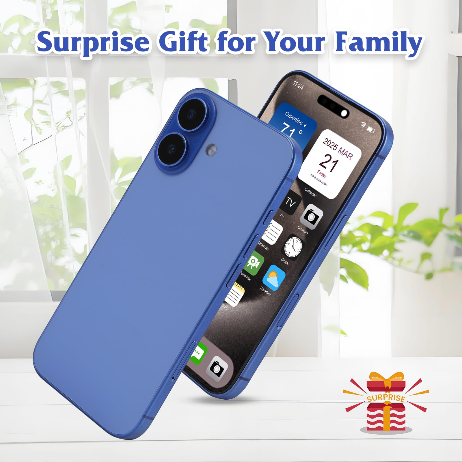 FufoneUS dummy phone blue rainbow photography props supports authentic scenes