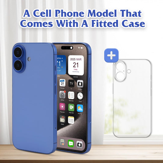 FufoneUS dummy phone blue rainbow side shows realistic proportions for demos