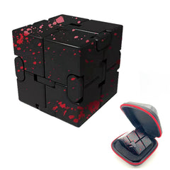 FUFUYOU Infinity Cube in black finish for focused fidgeting on the go