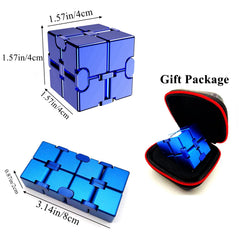 FUFUYOU Infinity Cube blue side view highlights durable aluminum construction.