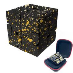 FUFUYOU Infinity Cube in hand, closed view, promotes focus and calm.
