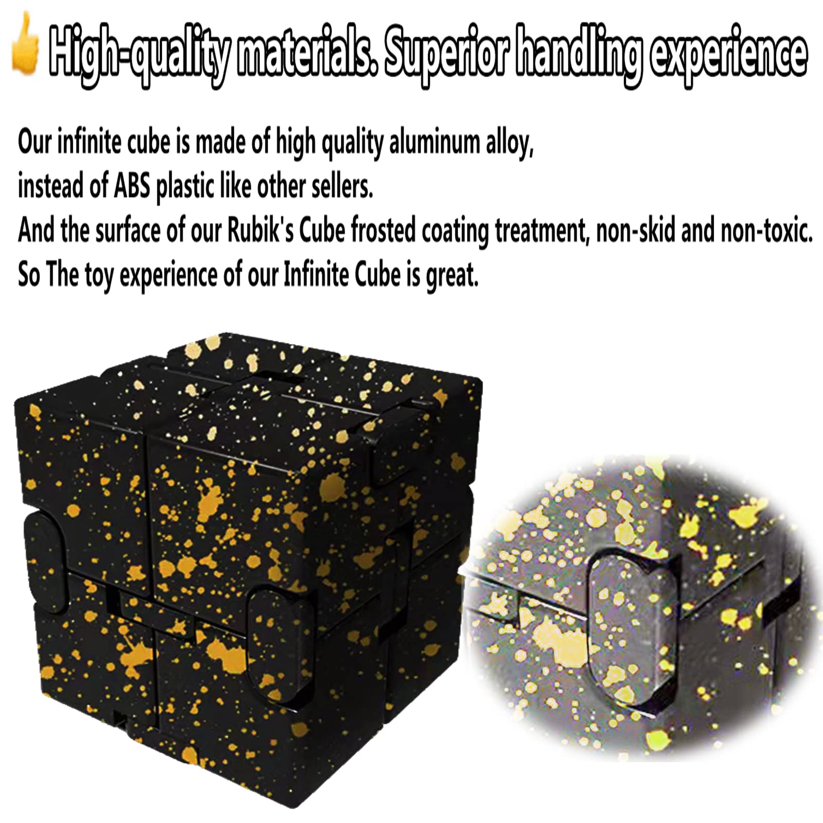 FUFUYOU Infinity Cube in hand during travel, compact and portable.