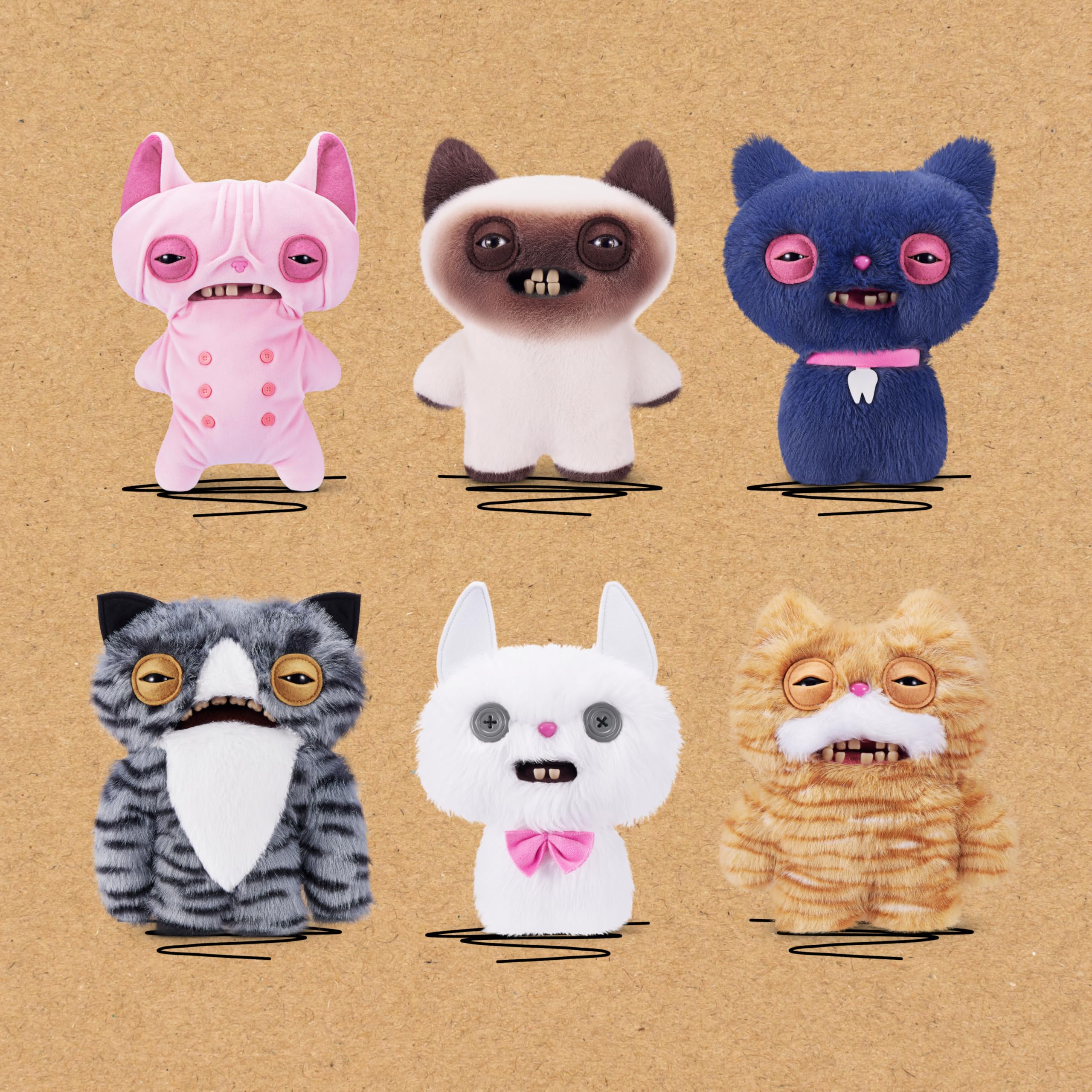 Fuggler Alley Cats display ready shelf pose for room decor