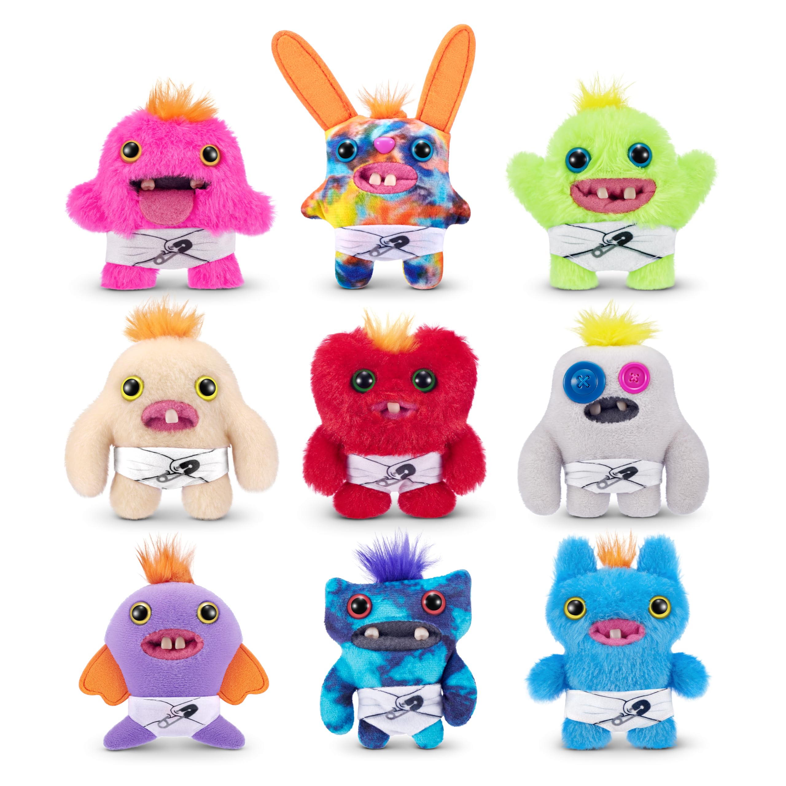 Fuggler Baby Fugg Series 3 plush close-up shows soft fabric and playful mischief.