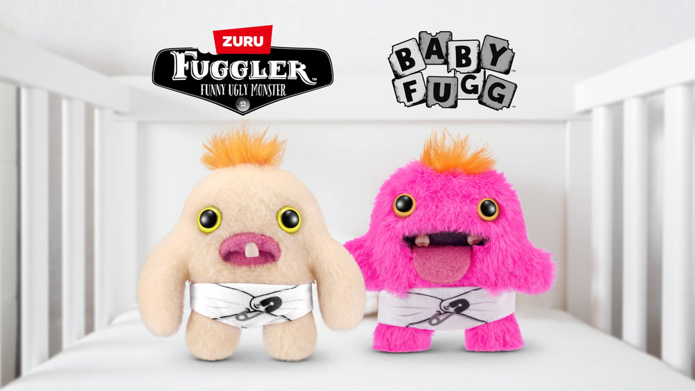 Fuggler Baby Fugg Series 3 in nappies poses for playful display and photos.