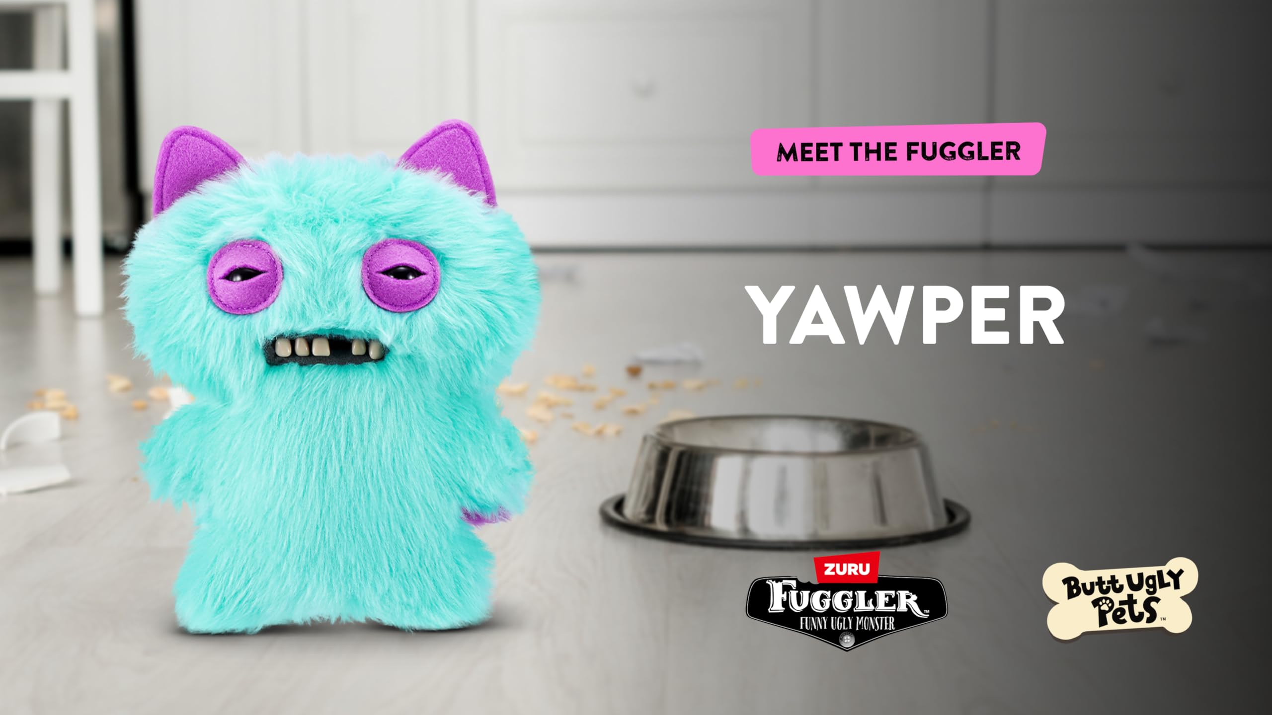 Fuggler Butt Ugly Pets human-like teeth detail adds quirky charm