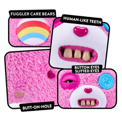Fuggler Care Bears 9-inch plush dual-tone grin, funny display piece.