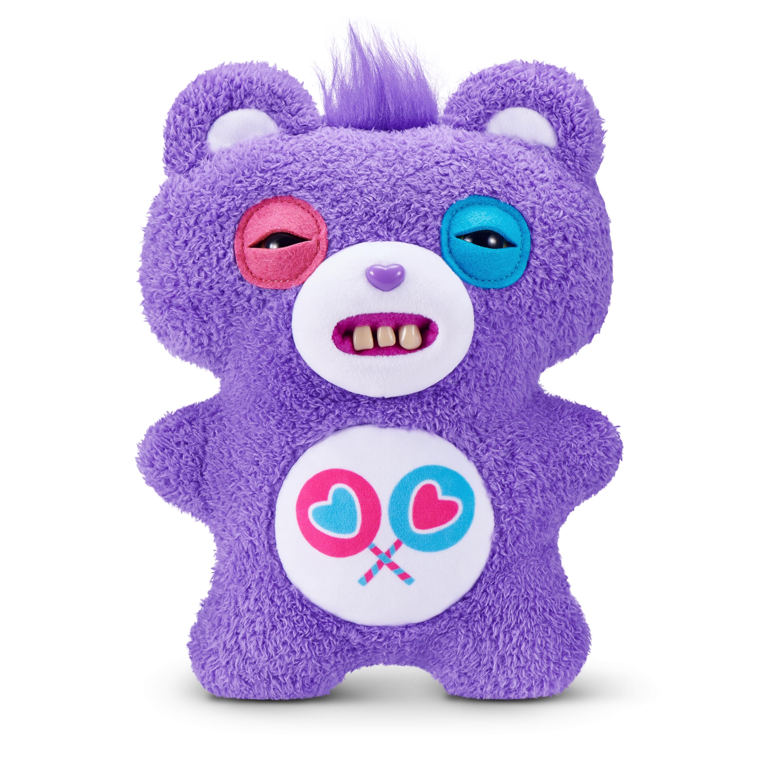 Fuggler Care Bears 9-inch Share Bear teeth close-up for display and conversation.