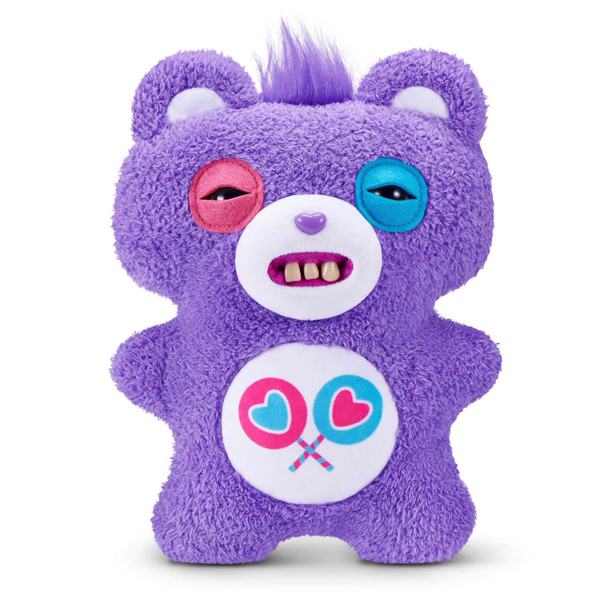 Fuggler Care Bears 9-inch Share Bear teeth close-up for display and conversation.