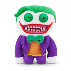 Fuggler DC X Joker plush close-up highlighting human-like teeth for bold display.