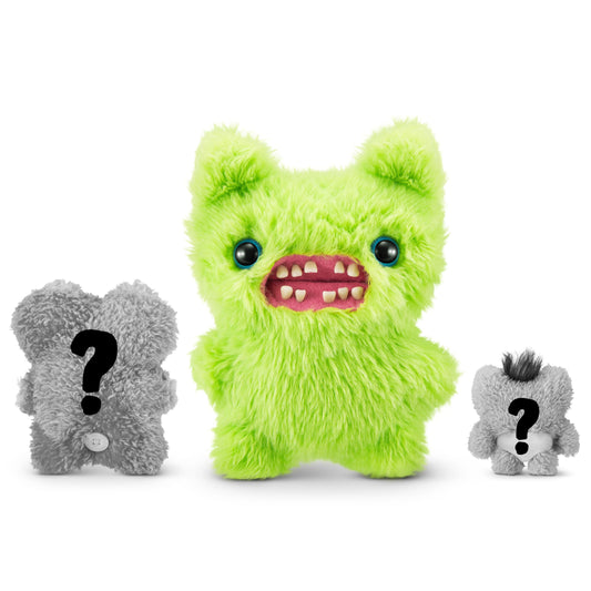 Fuggler Fugg Family 9-inch plush with mischievous charm for display.
