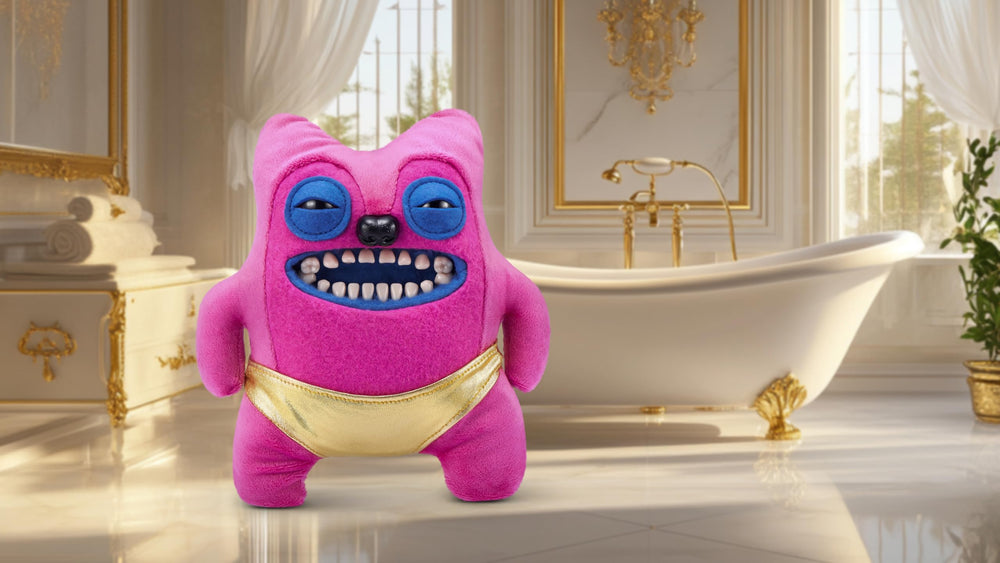 Fuggler Gold Fuggs gold eyes and teeth sparkle on metallic fur