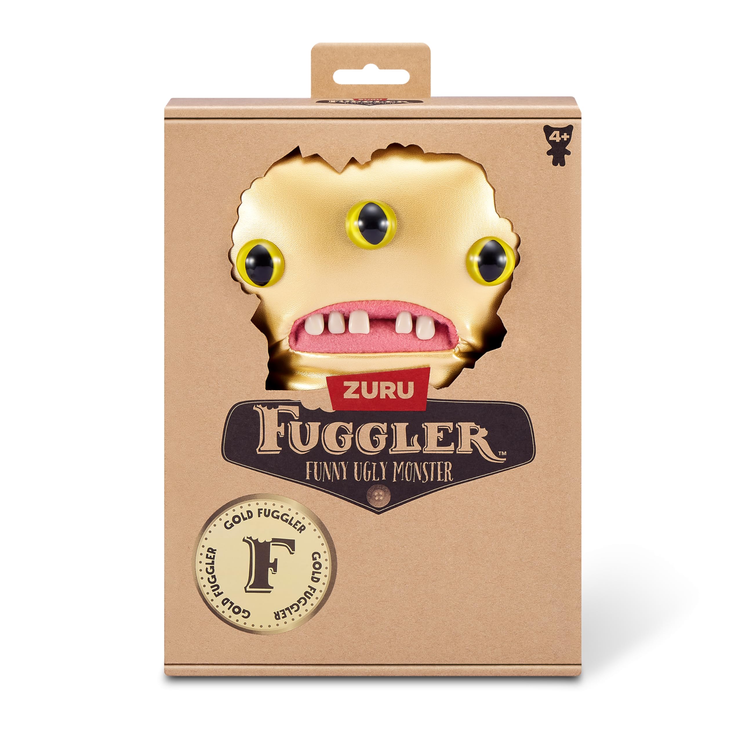 Close-up of Fuggler Gold Fuggs showing human-like teeth