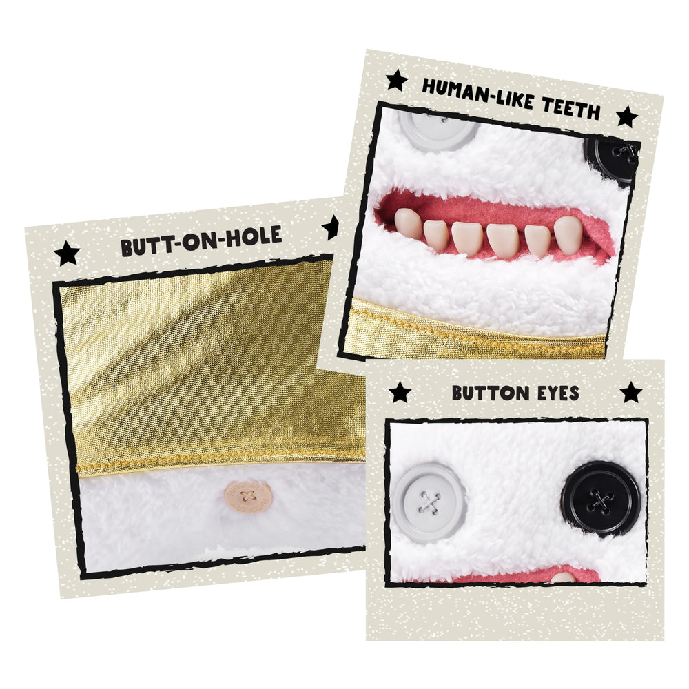 Fuggler Gold Fuggs treasure-map motif, inspires imaginative play.