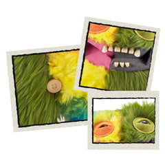 Fuggler Grinnero McGoo rear button view hints at playful mystery and collectability.