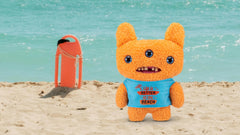 Fuggler in a suitcase evokes vacation mood for play