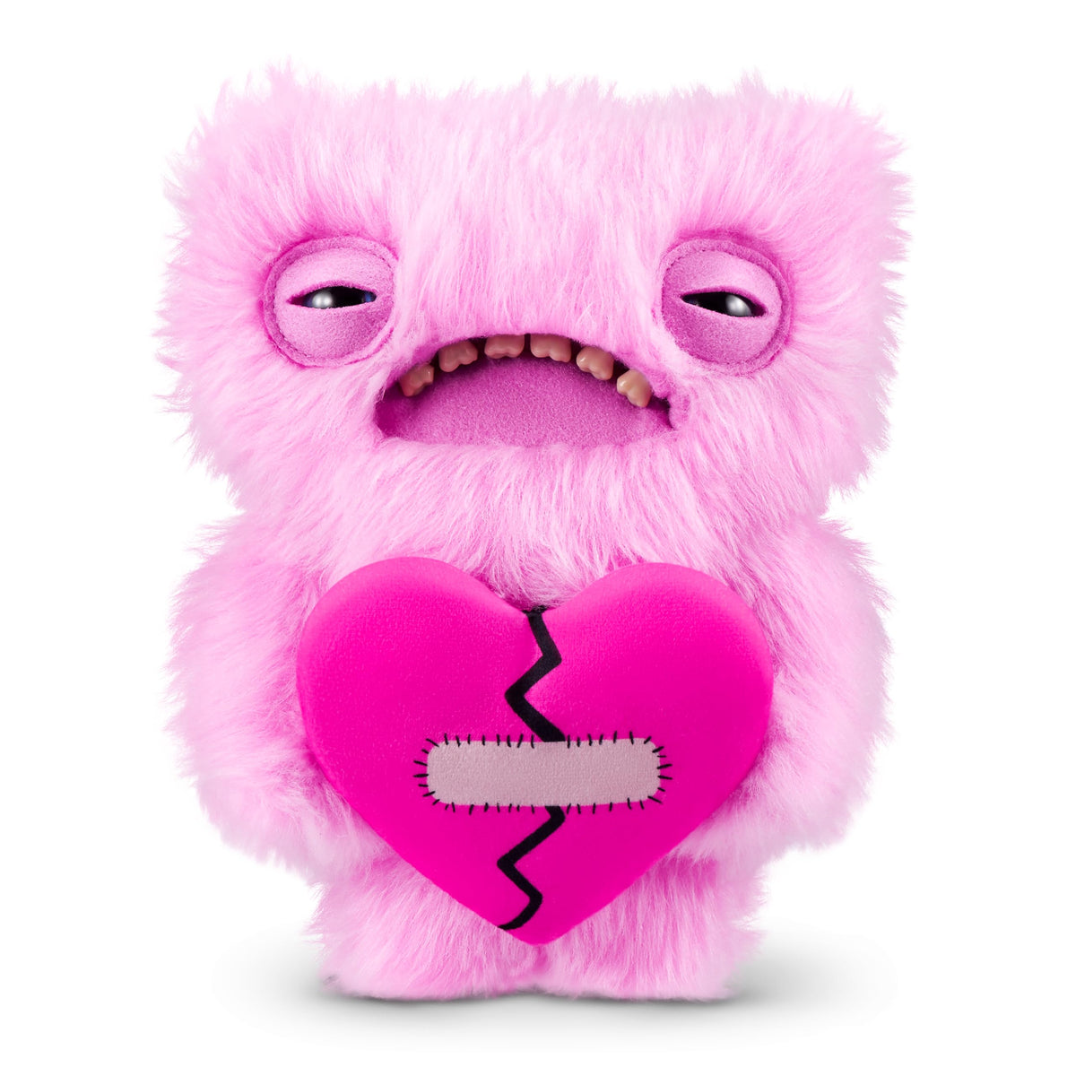 Fuggler Love Fugg pink face close-up showing quirky smile and collectible charm.