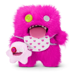 Fuggler Oogah Boogah pink long pile mini plush for collectable display.