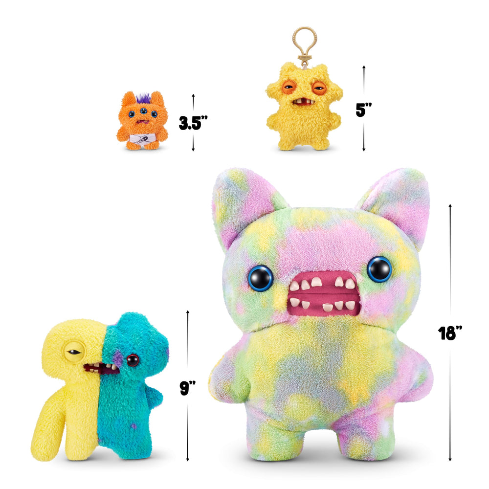 Fuggler Misfit Monsters 23 cm size emphasizes scale and cuddle-friendly plush.