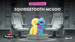 Rare button on a Fuggler Misfit Monster adds collectible appeal.