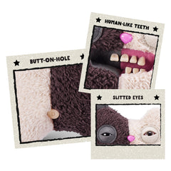 Fuggler Misfit Monster Series 1 teeth detail highlights human-like grin.