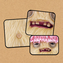 All six Fuggler Old Fogies together for playful display and storytelling