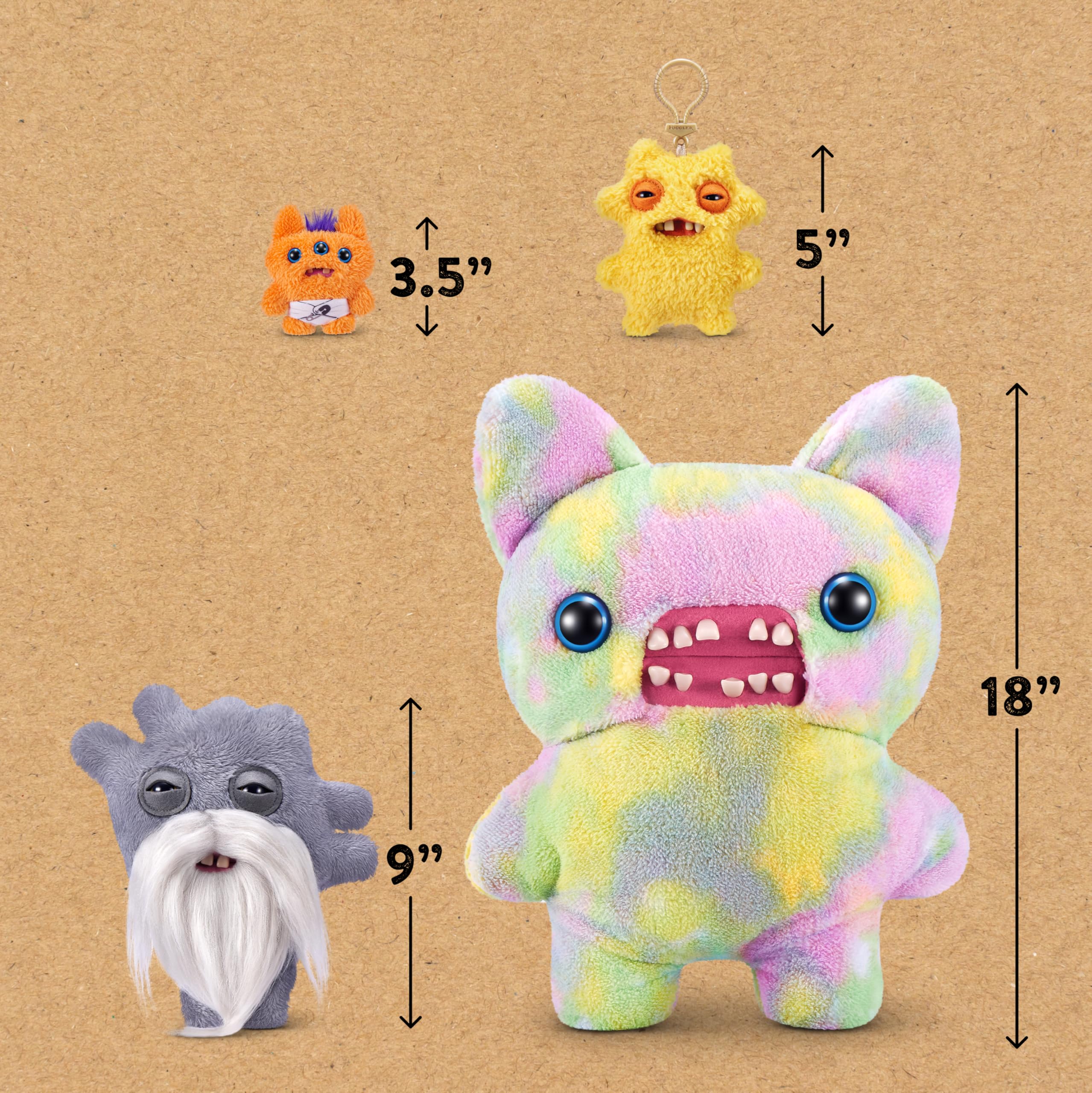 Wrinkled texture and fuzzy fur enhance tactile appeal of Fuggler Old Fogies