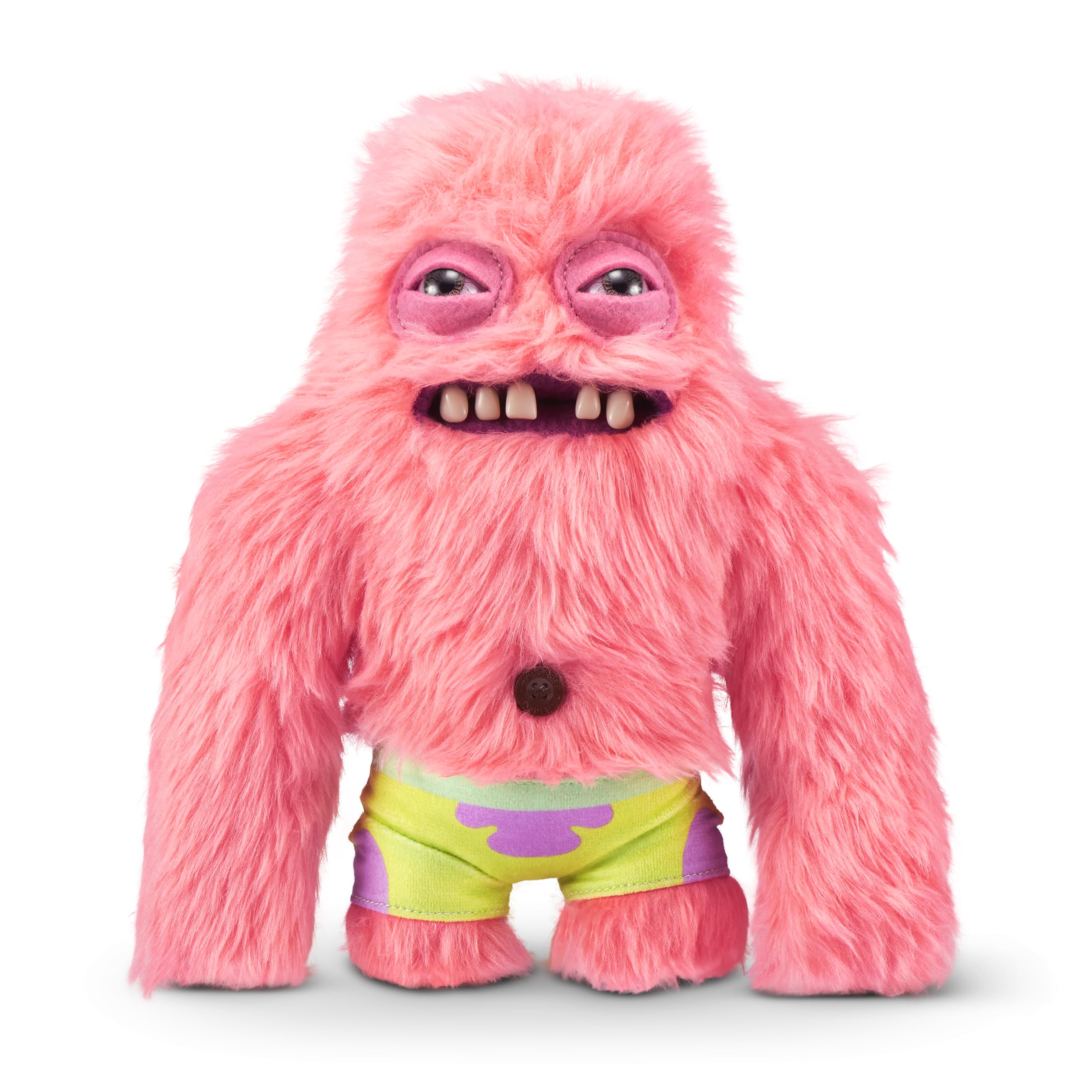 Fuggler SpongeBob Patrick 9-inch plush, front view, soft cuddle buddy for fans.