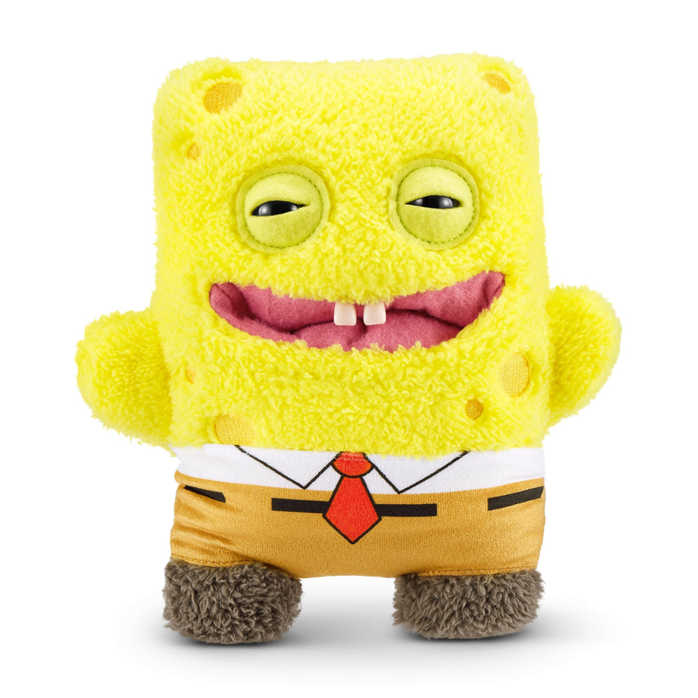 Fuggler SpongeBob 9in plush with soft fabric, ideal for cozy play.