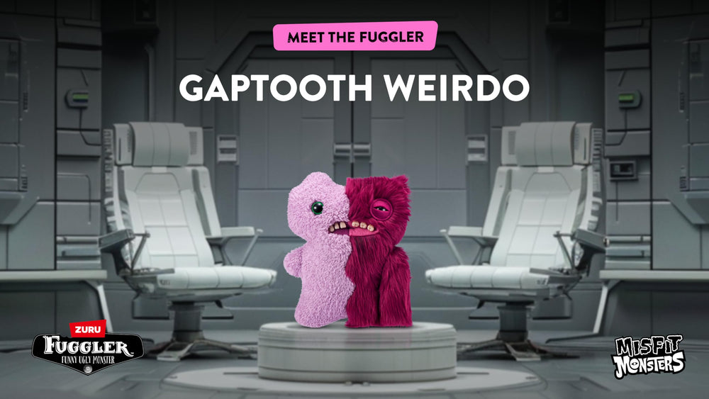 Fuggler teeth closeup – distinctive human-like teeth add quirky charm.