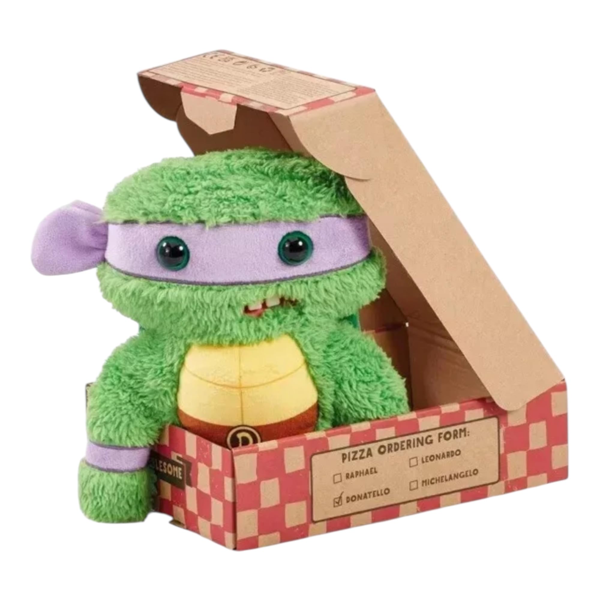 Fuggler TMNT pizza delivery scene plush, playful chaos for collectors.