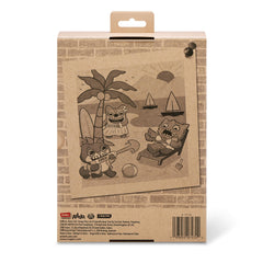 Fuggler Vacay Vibes Hedge Grog Cream in a suitcase scene suggesting travel fun
