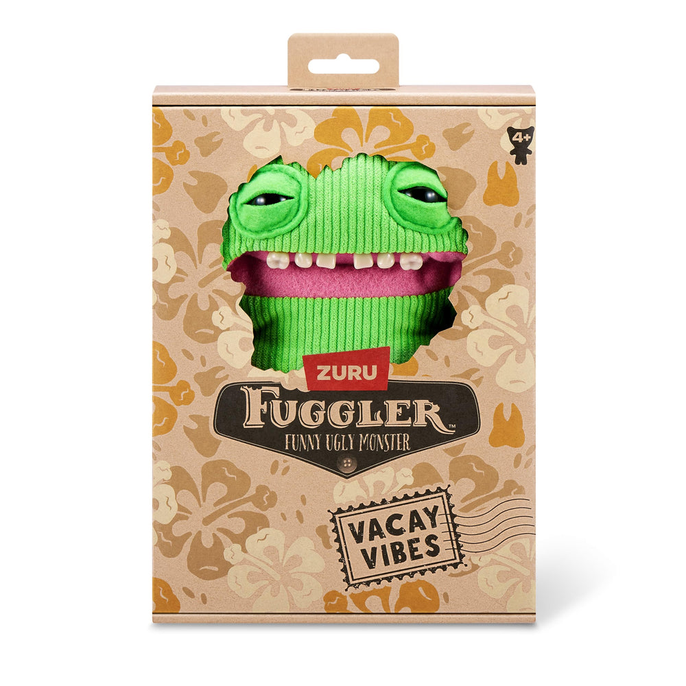 Fuggler Vacay Vibes Smiley O Riley Green teeth close-up highlights unique design.