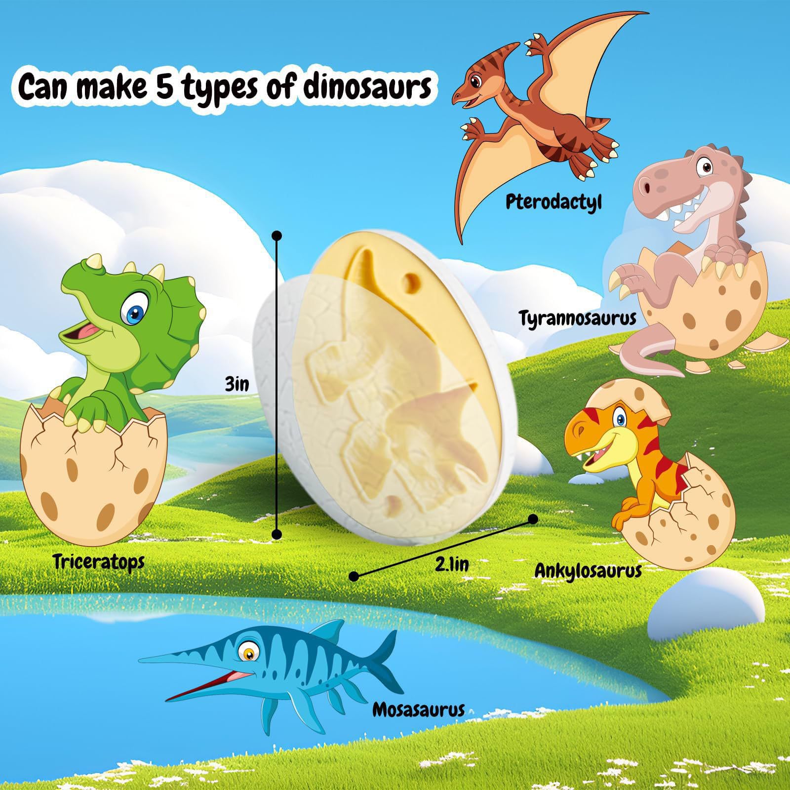 Fuijeuj Playdough dinosaur pieces enhancing imaginative storytelling with friends