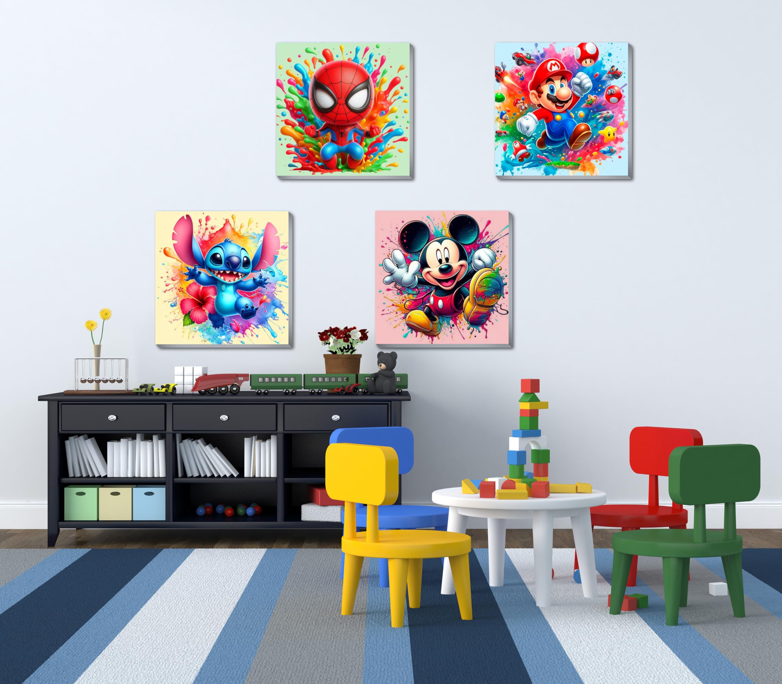 Fuinkqe framed canvas kit with gift box is display ready.