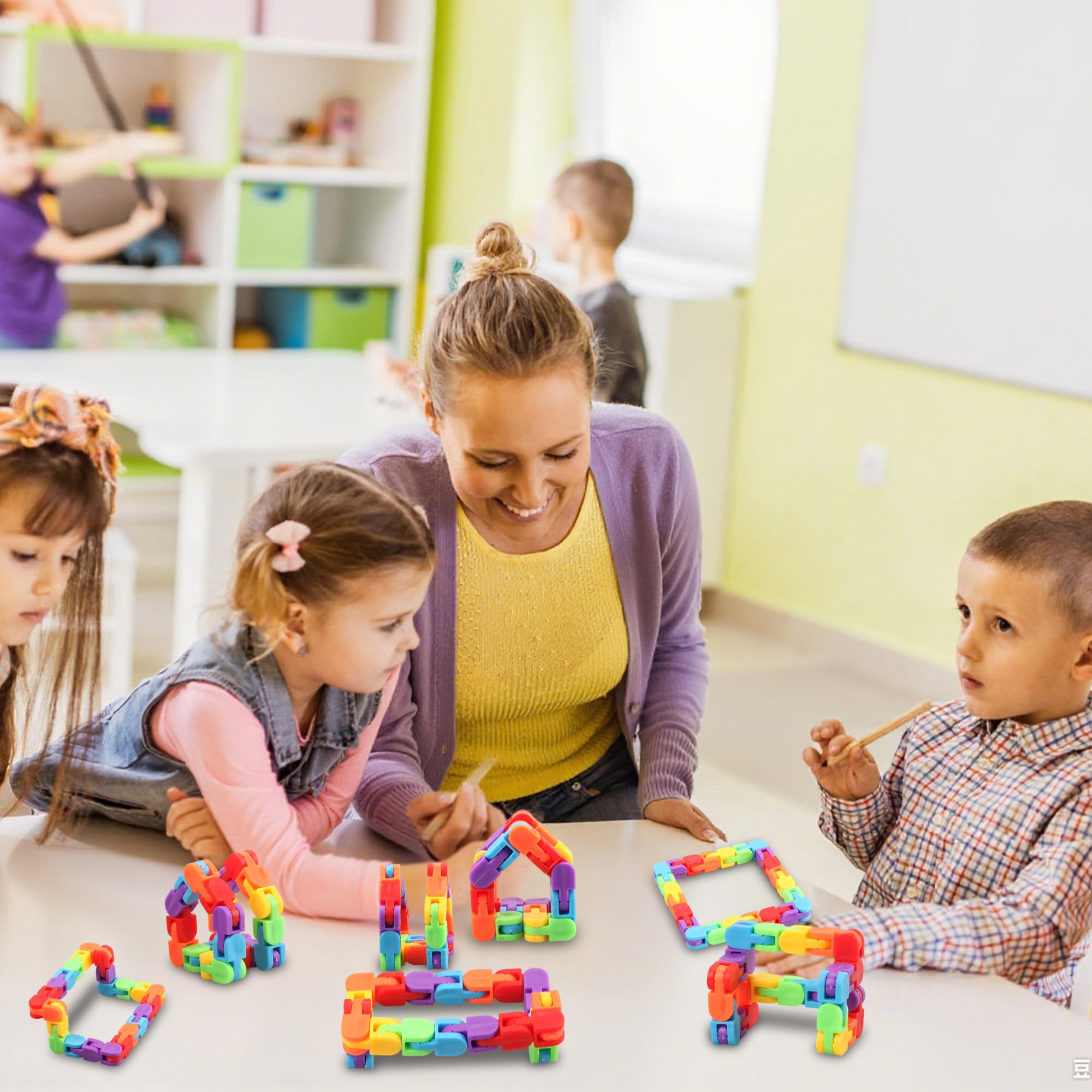 Vibrant colors enhance visual appeal during play and learning