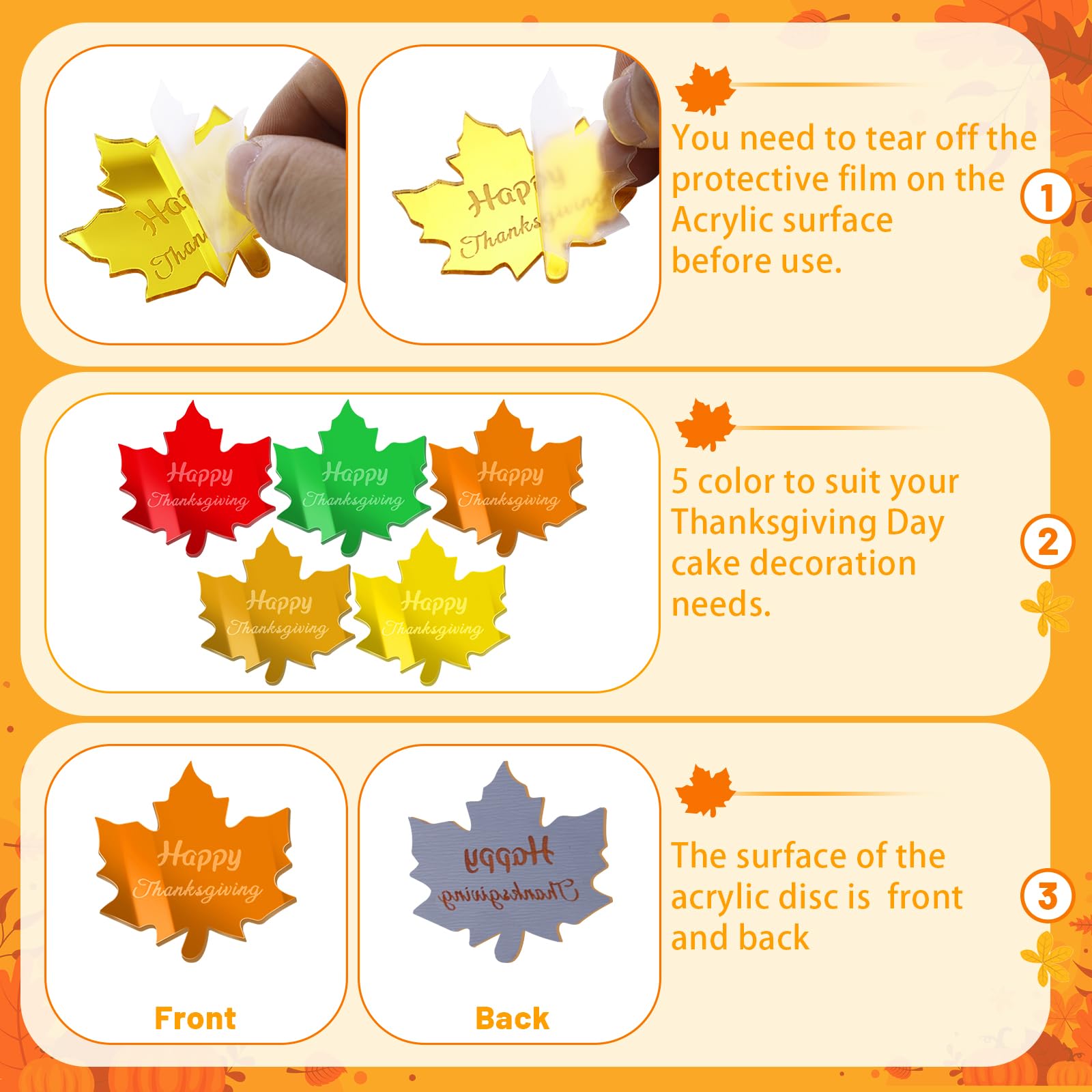 FULAIERGD maple leaf topper silver provides bright, elegant contrast for celebrations.