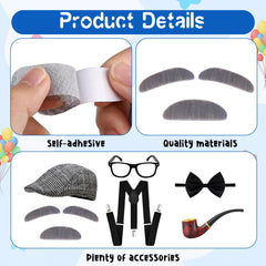 fulasiteu eyebrows moustache kit, dramatic facial accents for a fun look.