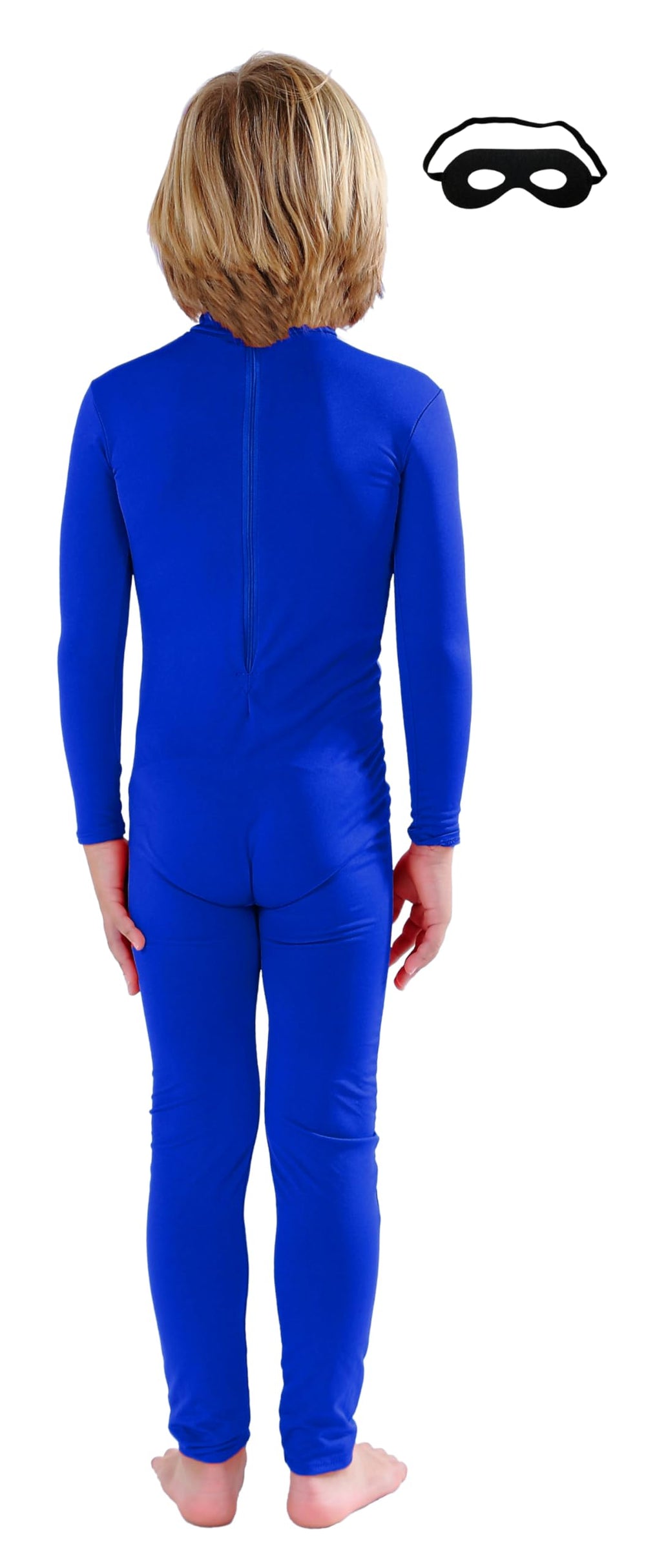 Full Bodysuit blue zentai unitard with back zipper for easy dressing