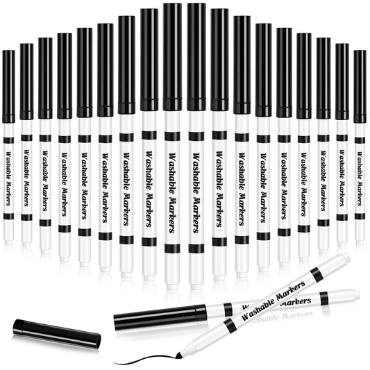Fullhawl 18-piece line washable markers set for bold, precise black lines in art projects