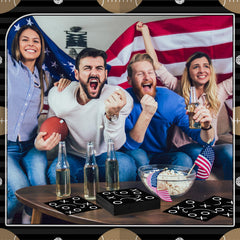 Fullhawl sports party napkins add realistic pattern to events.